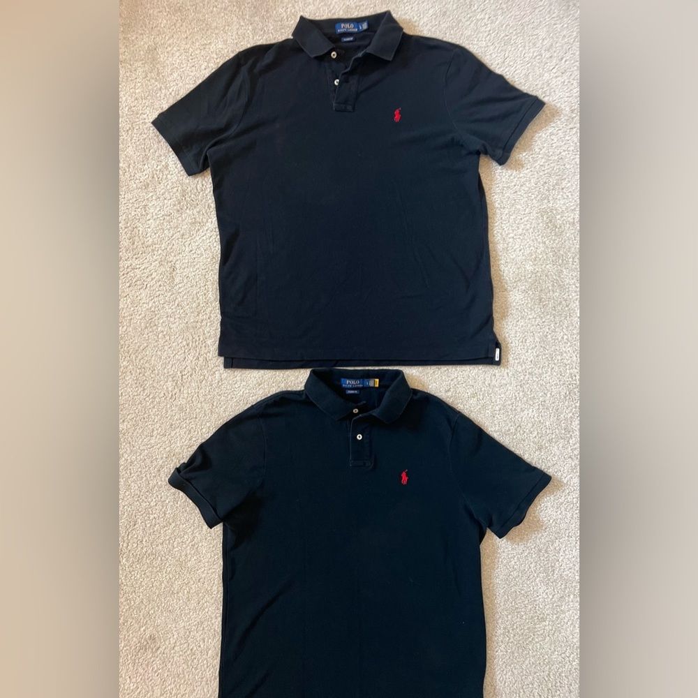 Mens Ralph Lauren classic fit polo. 2 available. Size large. $30 or $15 each.